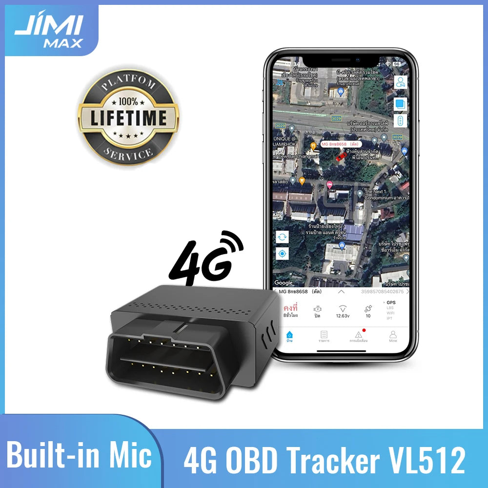 Micodus VL512 4G LTE OBD GPS Tracker Hidden Remote Sound 9-36V Mini Car Tracking Realtime Monitor