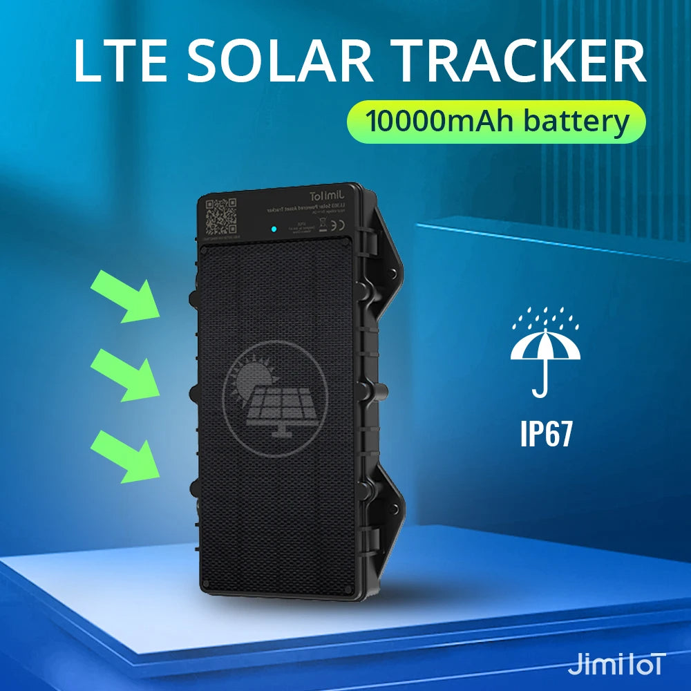 JIMIIOT LL303 4G Solar GPS Tracker Vehicle Tracking Device Locat Auto Tag Rastreador Waterproof Car Alarm