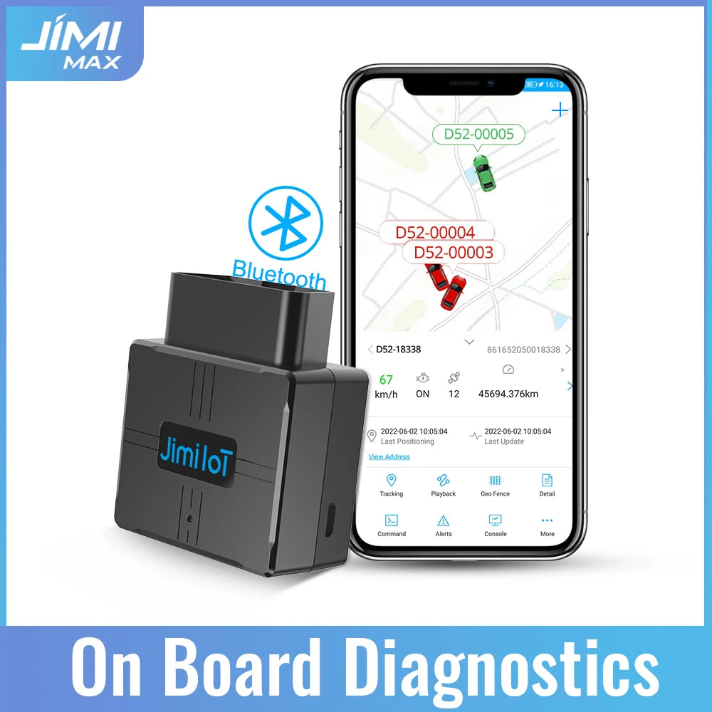 JimiloT VG502 Car OBD2 Locator On Board Diagnostic Bluetooth Real-Time Position Plug-Play Vehicle Tracking GPS Voiture Tracker