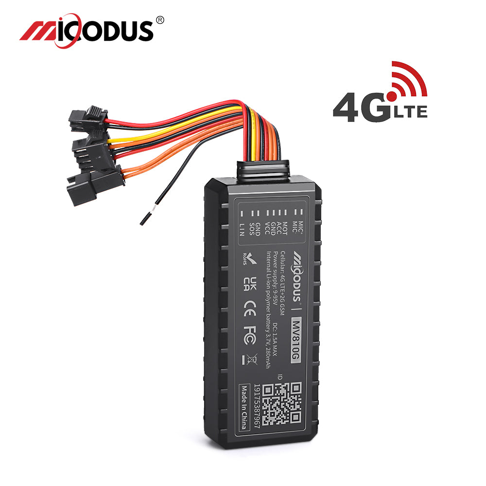 MiCODUS MV810G 4G GPS Tracker 9-95V Door Open Alert Cut Off Fuel Mini GPS Vibrate ACC SOS MiC Alarm