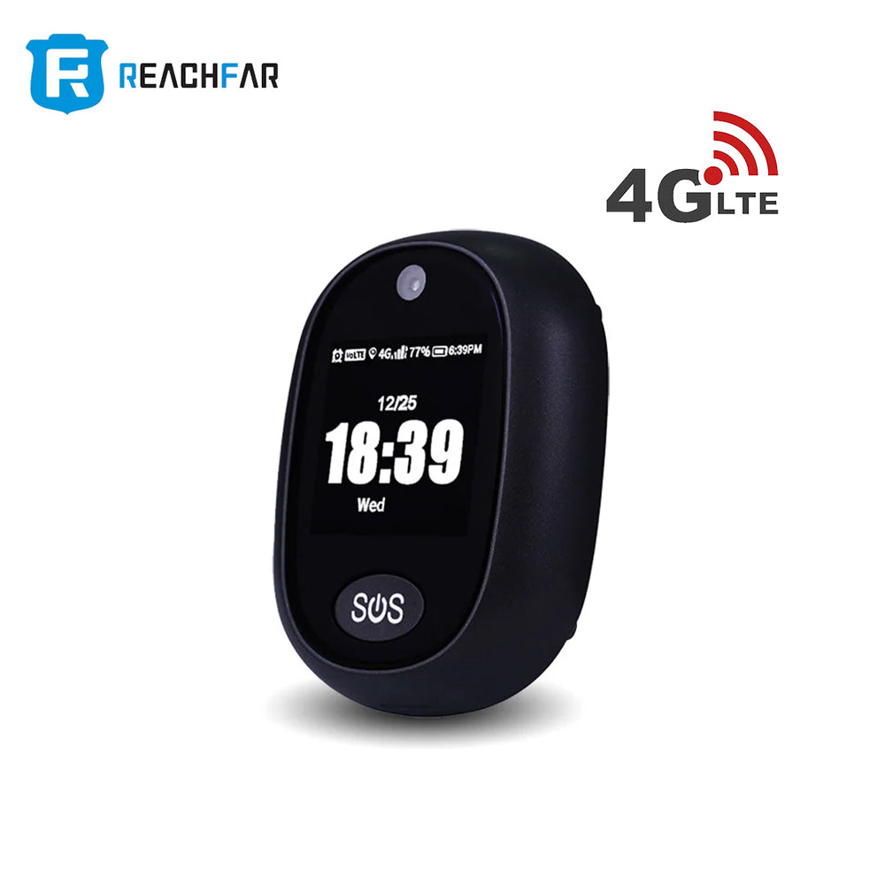 Reachfar RF-V45 Free App Pendent 4G SOS Screen Display Health Care Pill Remind GPS Tracker For Kids Elders Patient