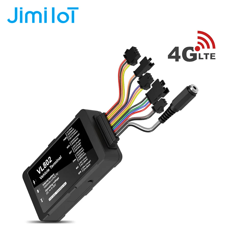 JimiIoT VL802 Vehicle Tracker 4G GPS Locator Bluetooth LTE Vehicle GPS Locator Real-Time Tracking